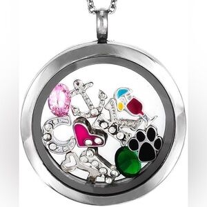 Origami Owl Steel Locket with Charms